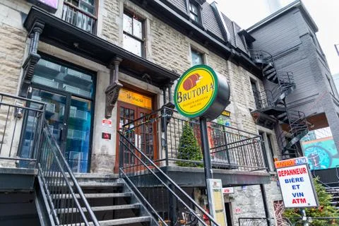 Brutopia brew pub Stock Photos