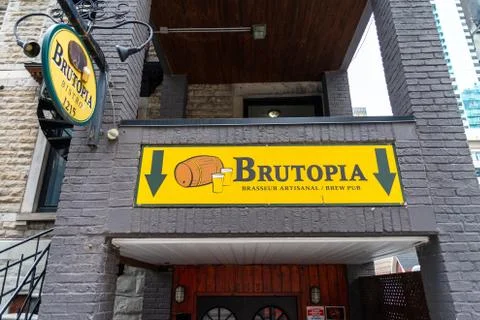 Brutopia on crescent St Stock Photos
