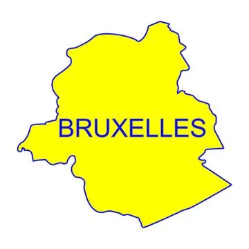 Bruxelles city map Stock Illustration