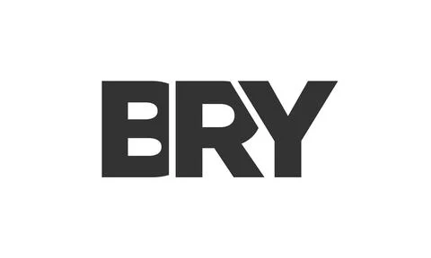 BRY logo design template with strong and modern bold text. Initial based ve.. Stock Illustration