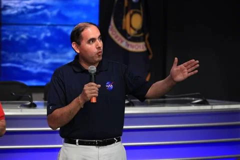 Bryan Onate, program manager, at NASA s Kennedy Space Center in Florida, d... Stock Photos