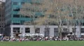 Bryant Park Midtown Manhattan New York City People Crowd Relaxing Lunch Break US HD Footage