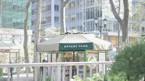 Bryant Park Umbrella Video stock 208886828