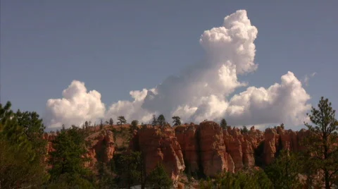 Bryce Canyon 7 Time Lapse x10 Clouds Stock Footage