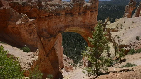 Bryce Canyon Arch-N8-HD P-2406 Stock Footage 40296750