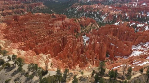 BRYCE CANYON BY DRONE Stock Footage