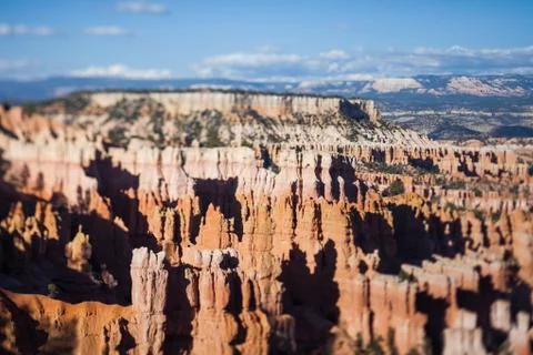 Bryce Canyon, tilt shift effect Stock Photos