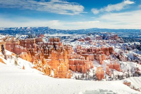 Bryce Canyon in Winter Stock Photos