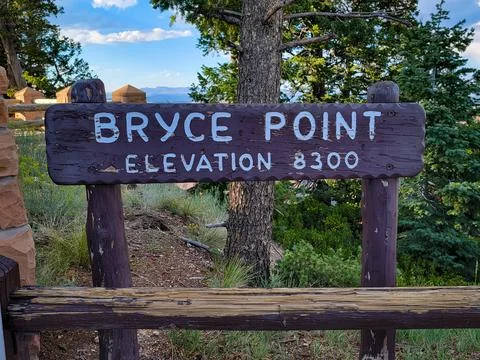 Bryce point Elevation 8300ft Bryce Canyon National Park Stock Photos