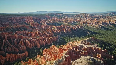 Bryce Point at sunset at Bryce Canyon NP Stock Footage 208961549