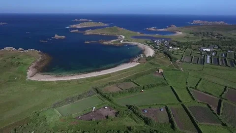 Bryher falling pan Stock Footage 78212142