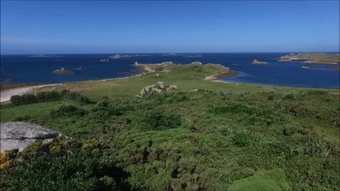 Bryher flyover Stock Footage 78212237