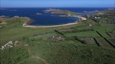 Bryher, Scilly Isles, rising pan Stock Footage 78212207