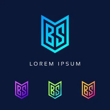 BS Letter logo design template - SB icon elements - Creative Symbol BS Stock Illustration