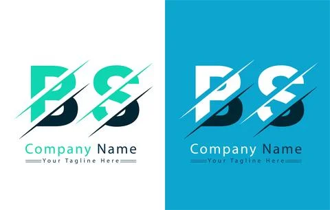 BS Letter Logo Vector Design Template Elements Illustrazione stock