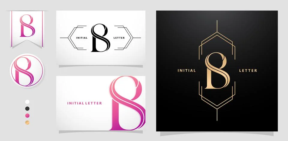 BS monogram Stock Illustration