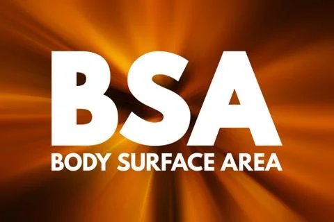 BSA - Body Surface Area acronym, medical concept background Stock Illustration