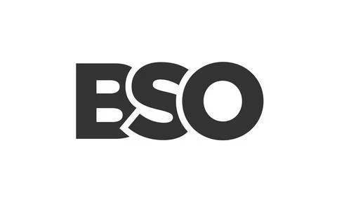 BSO logo design template with strong and modern bold text. Initial based ve.. イラスト素材