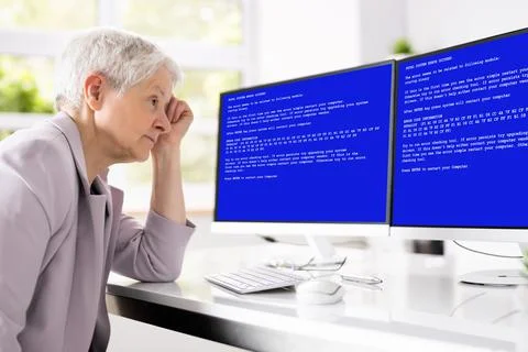 BSOD Error Blue Death Screen Stock Photos