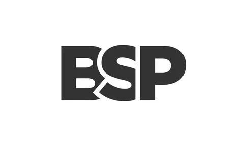 BSP logo design template with strong and modern bold text. Initial based ve.. 库存插图