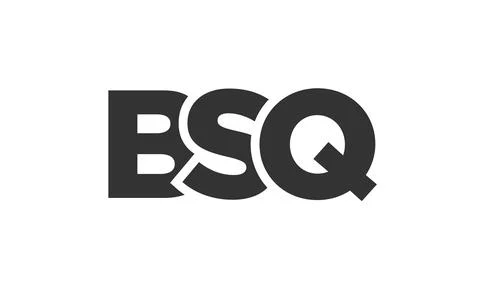 BSQ logo design template with strong and modern bold text. Initial based ve.. Stock Illustration