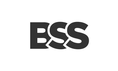 BSS logo design template with strong and modern bold text. Initial based ve.. Stock Illustration