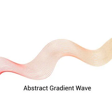 Bstract Gradient Wave - Colorful Flowing Ribbon in Red Blue Orange Purple Stock Illustration