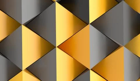 Bstract Pyramid  Background With Orange And Grey Colors Stock Illustration