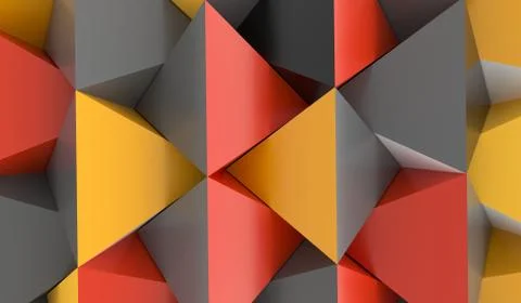 Bstract Pyramid  Background With Orange And Grey Colors Stock Illustration