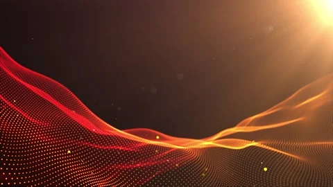 ?bstract red orange yellow wavy gradient. Glow wave fire animation backgrou.. 库存影片 286159965