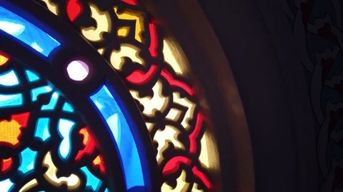 Bstract stained glass window Stock Footage 107937740