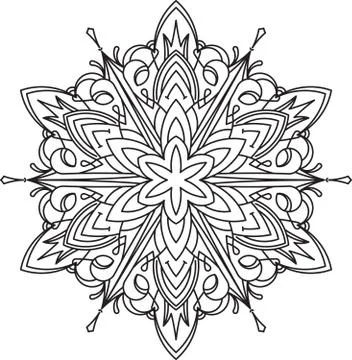 Bstract vector round lace design - mandala, decorative element Stock Illustration