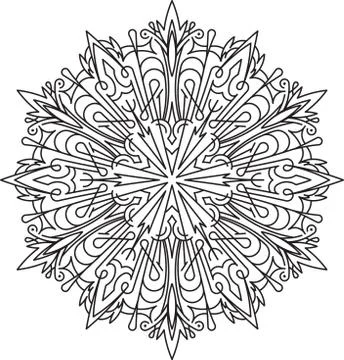 Bstract vector round lace design - mandala, decorative element Stock Illustration