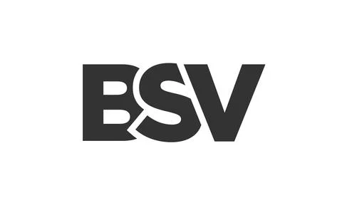 BSV logo design template with strong and modern bold text. Initial based ve.. Illustrazione stock