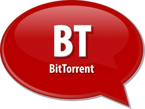 BT acronym definition speech bubble illustration Stock Illustration