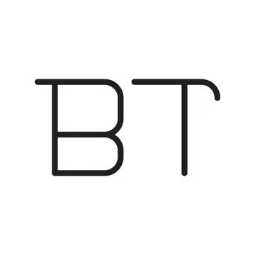 Bt initial letter vector logo icon Illustrazione stock