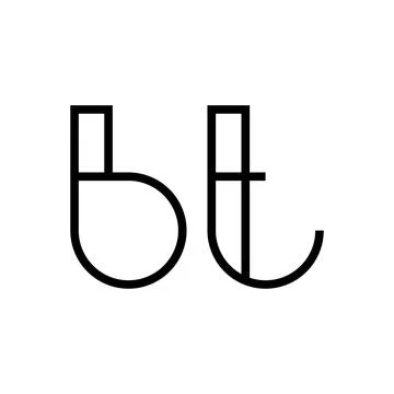 Bt initial letter vector logo Illustrazione stock