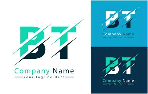 BT Letter Logo Vector Design Concept Elements 库存插图