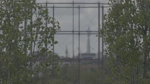 BT Tower- pull focus Stock Footage 142887658