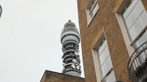 BT tower zoom out Video stock 11130897