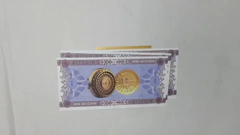BTC Bank notes video Bitcoin Bank notes 4K video 1 動画素材 294750366