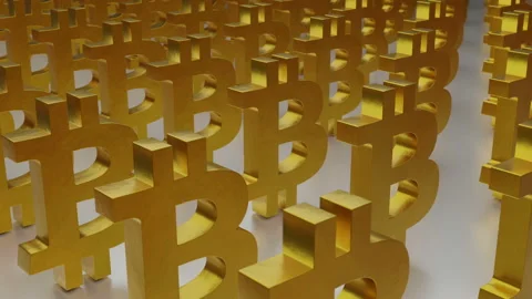 BTC Decentralized Cryptocurrency Marching Money Stock Footage 220112773