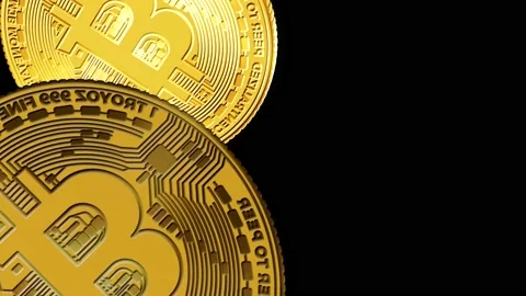 BTC digital exchange future money symbol Stock Footage 226597862