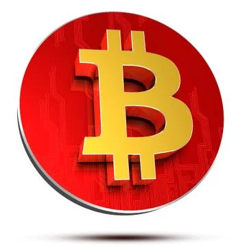 Btc gold 3D.(with Clipping Path). Stock Illustration