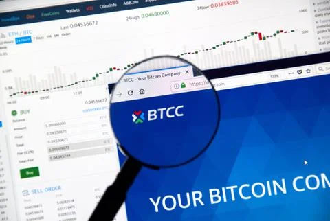 BTCC cryptocurrency exchange Fotos Stock