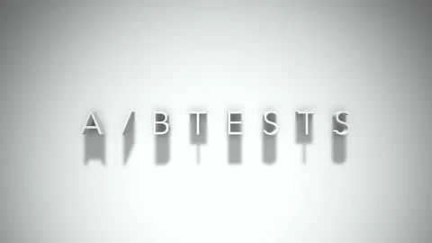 A btests 3D title animation with shadows on a white background Stock Footage 297457112