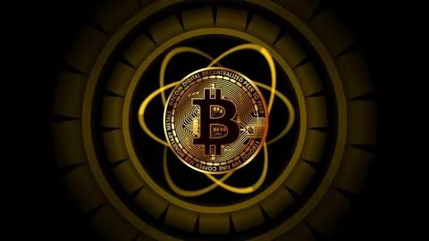 Bticoin and technological particles Video stock 97446564