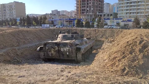 BTS-4, Medium armoured tractor tank Stock Footage 152558931