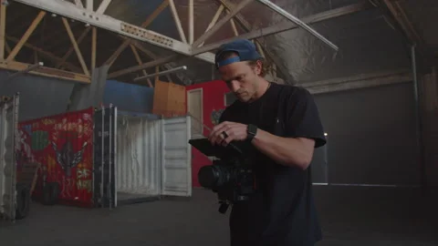 BTS Of Camera Guy Looking At Camera Stock Footage 270326505