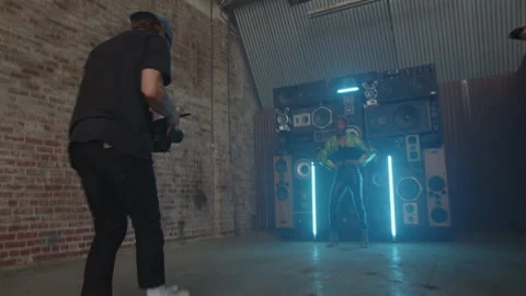 BTS Of Dancing Artist Stock Footage 270328004